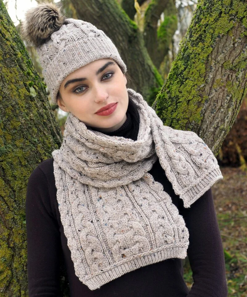 Chunky Cable Knit Scarf - Image 7