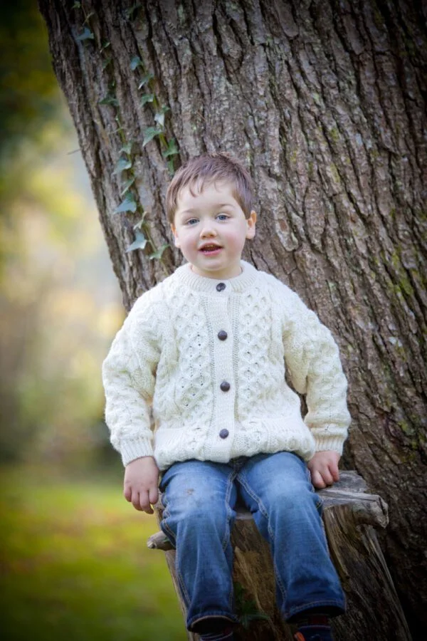 Classic Bainín Aran Cardigan