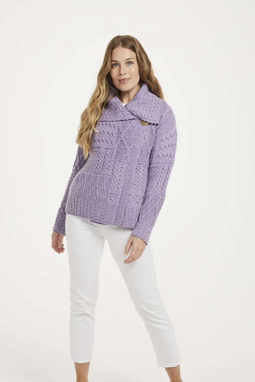 One Button Merino Aran Cardigan - Image 5