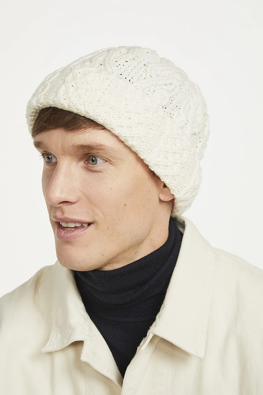 Beanie with Trellis Pattern