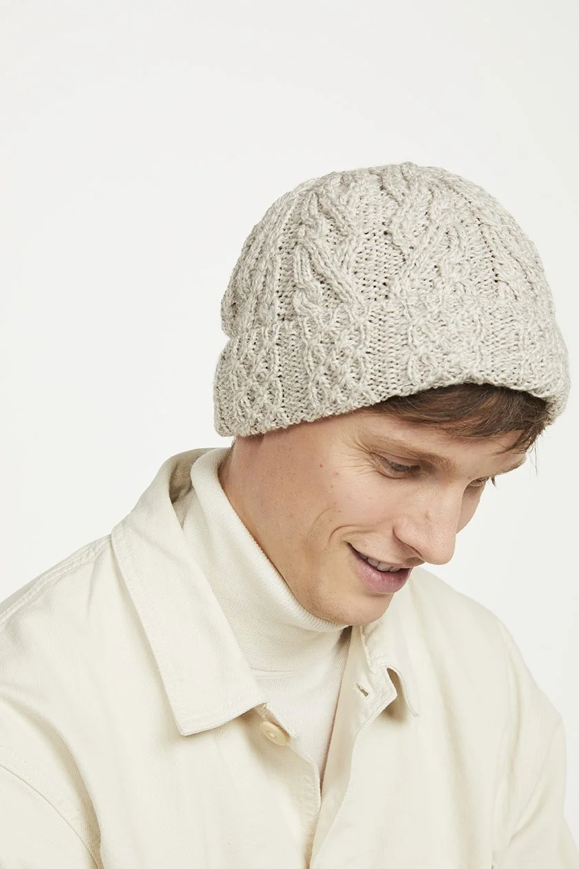 Beanie with Trellis Pattern - Image 2