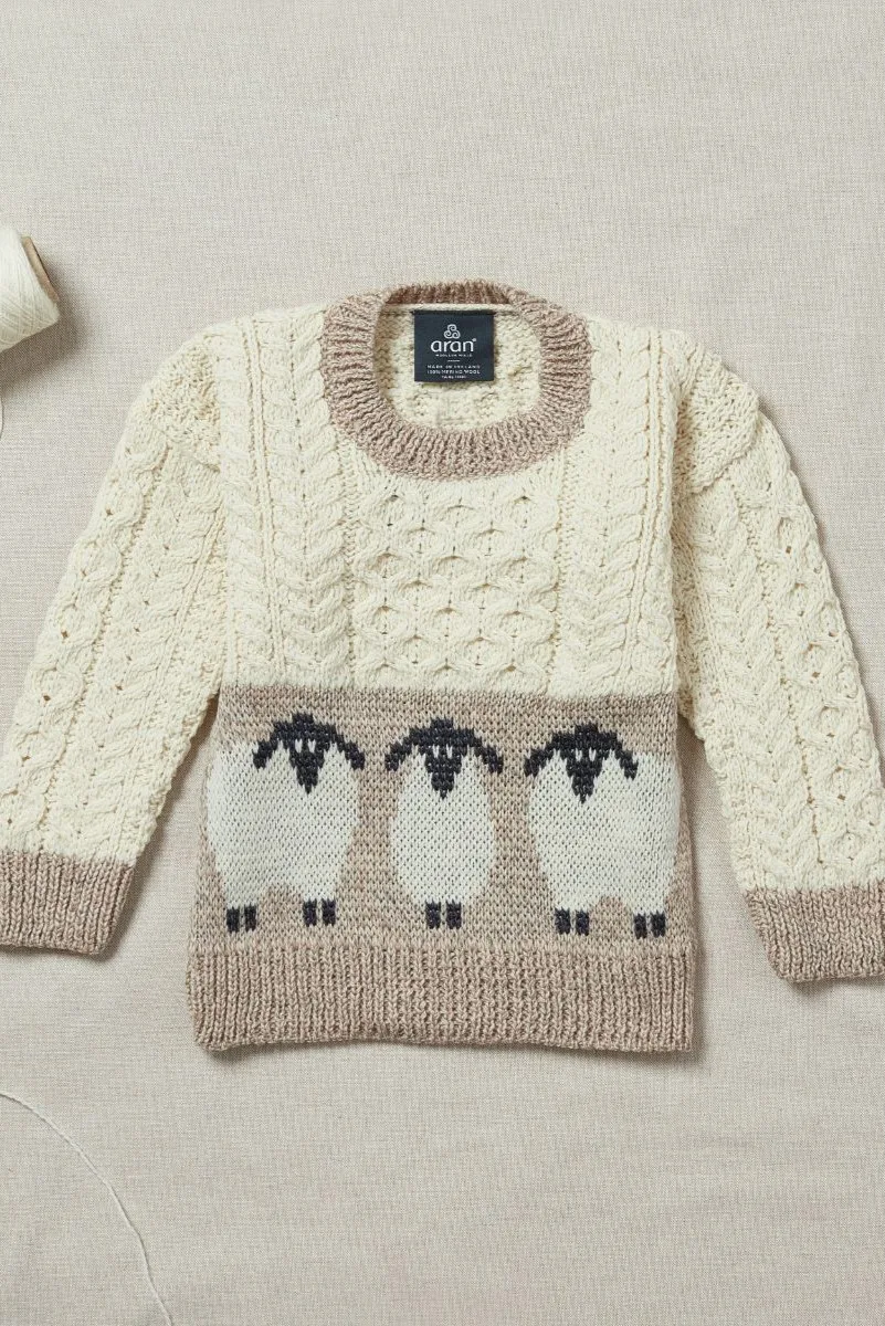 Children's Aran Sheep Sweater