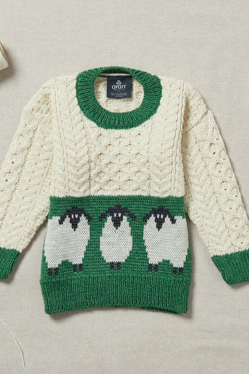 Children's Aran Sheep Sweater - Image 2