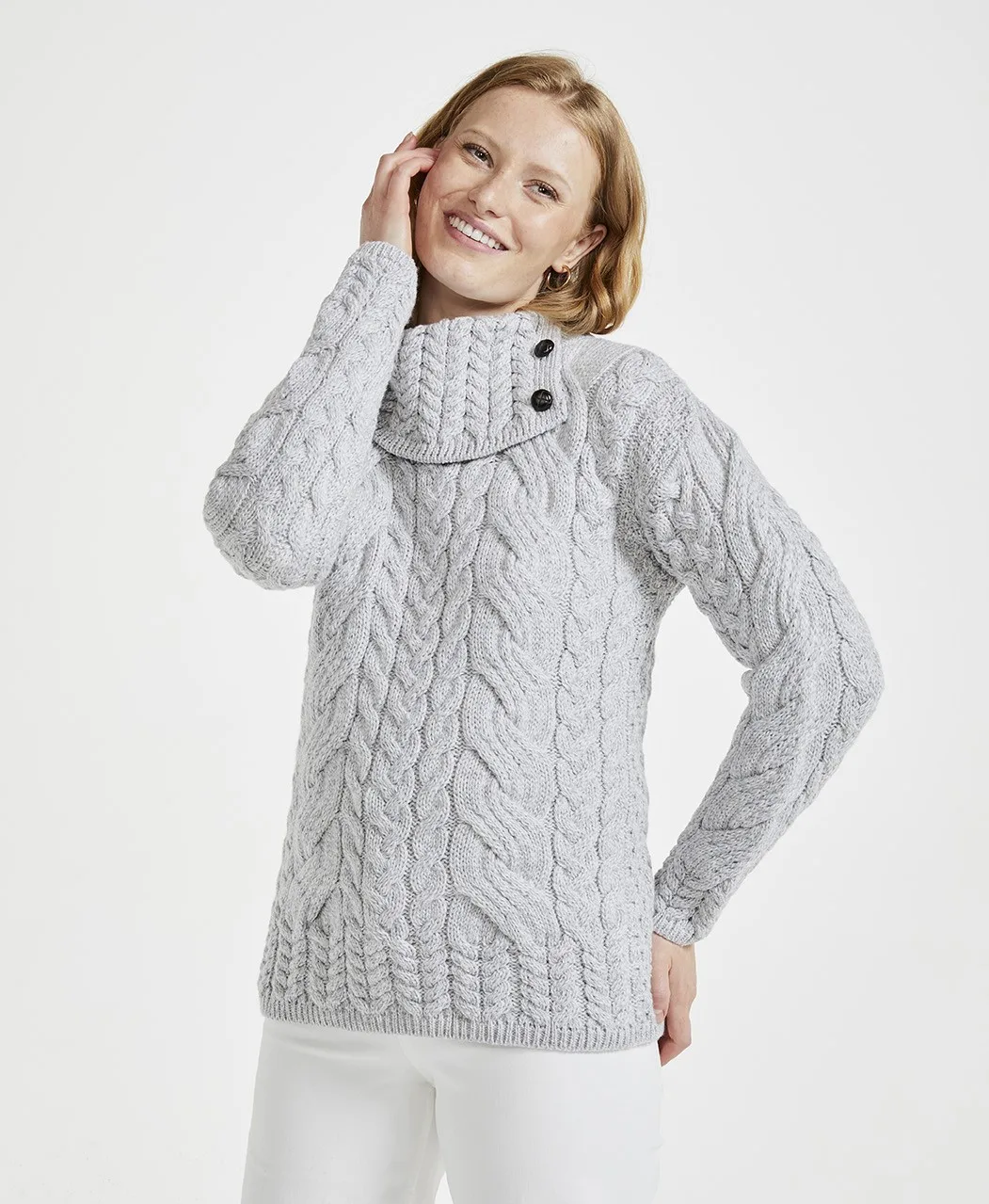 Supersoft Sweater with Button Collar - Image 2