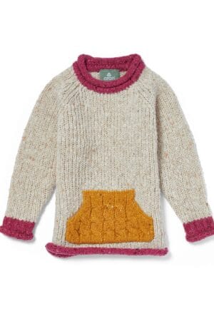 Children's Donegal Tweed Roll Neck Sweater