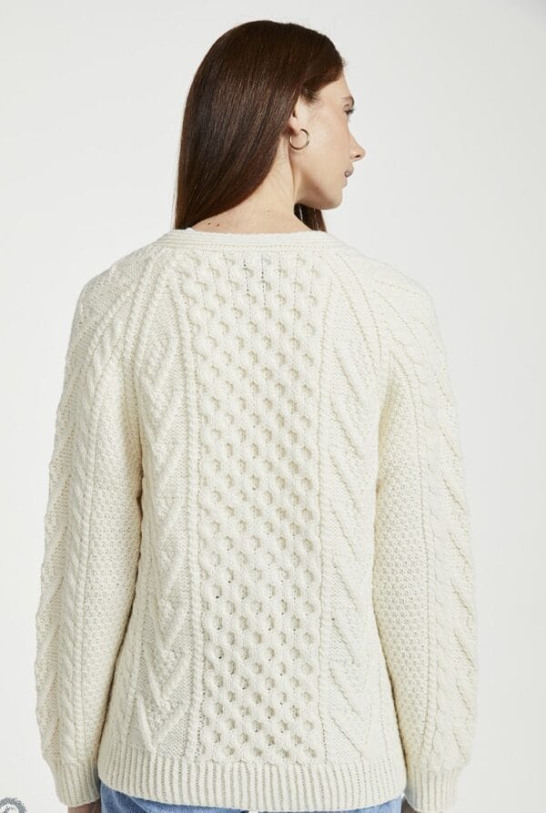Unisex HandKnit V-Neck Buttoned Cardigan - Image 2