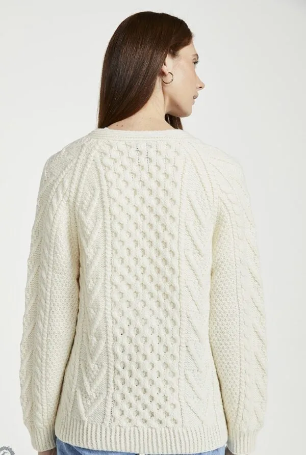 Unisex HandKnit V-Neck Buttoned Cardigan - Image 2