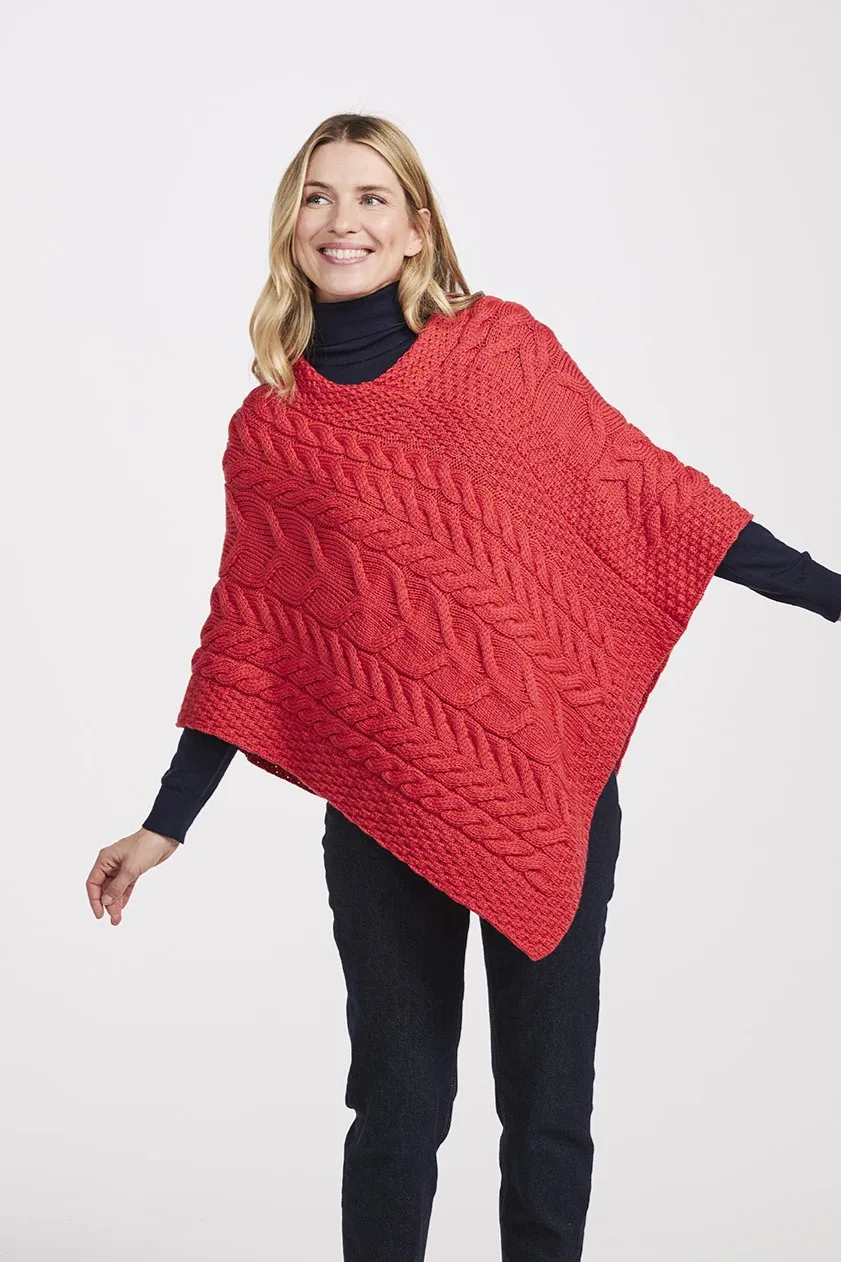 Supersoft Merino Aran Poncho - Image 6