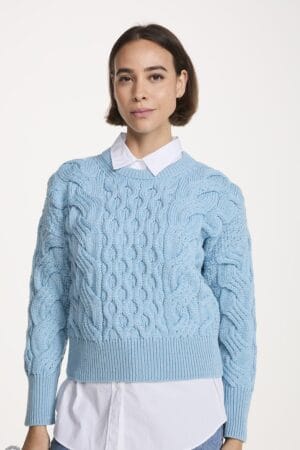 Cropped Aran Sweater