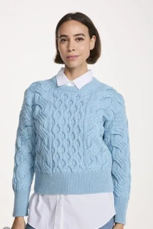 Cropped Aran Sweater