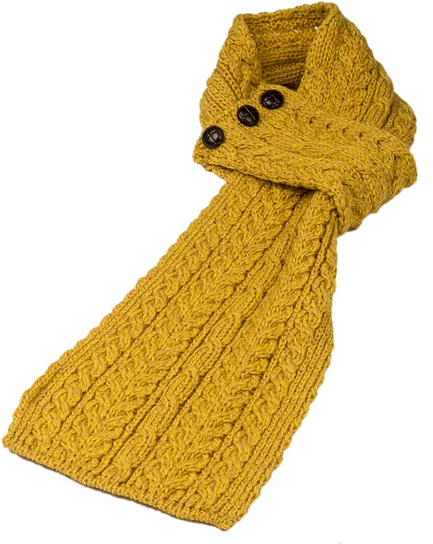 Aran Scarf with Traditional Buttons - Image 10