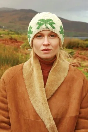 Shamrock Detailed Aran Hat