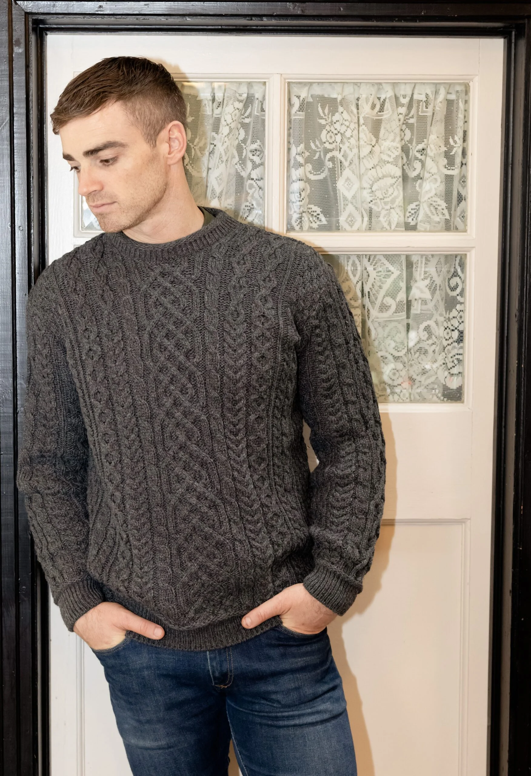 Supersoft Plaited Cable Sweater - Aran Islands Knitwear
