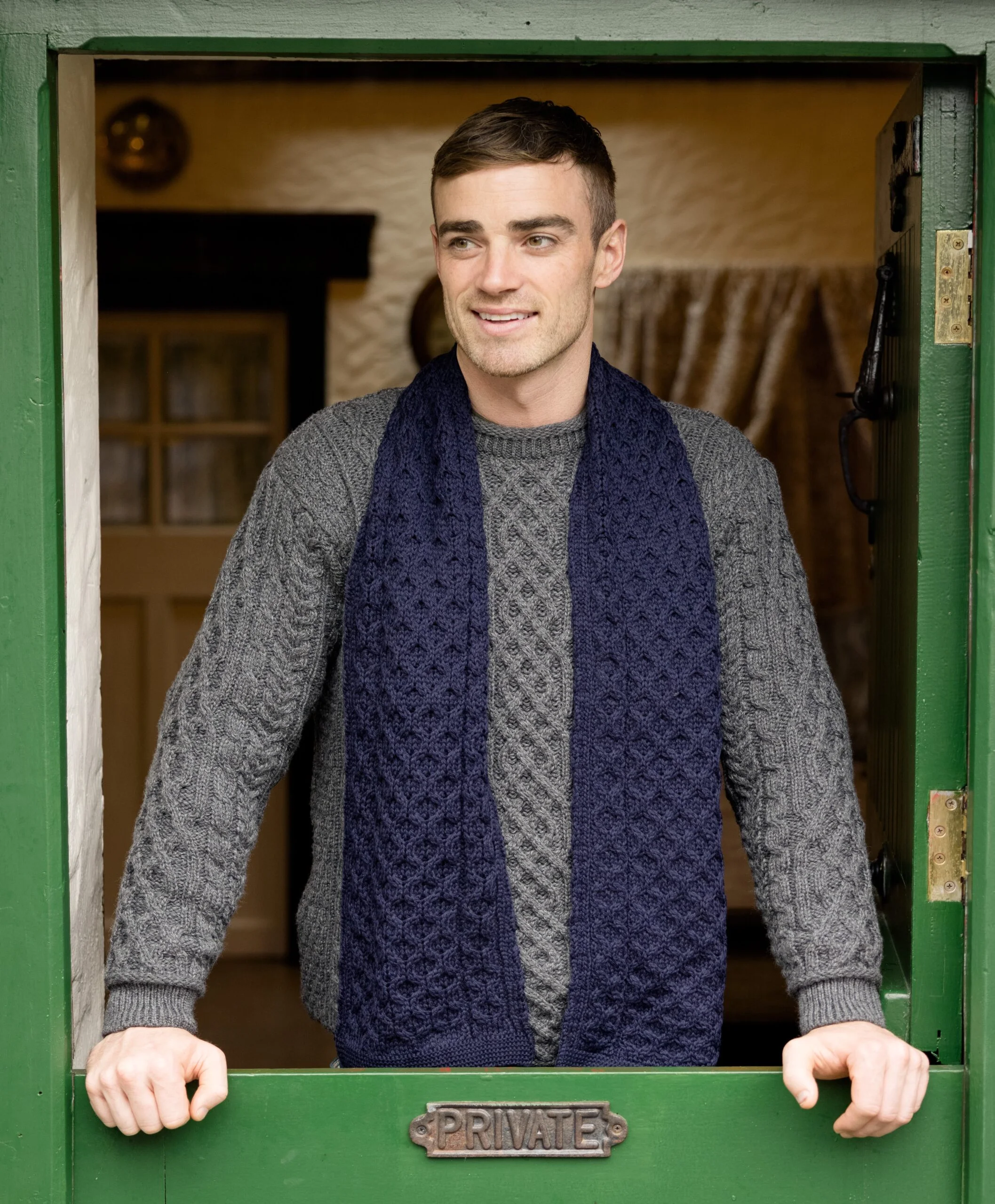 Honeycomb Merino Scarf - Image 2