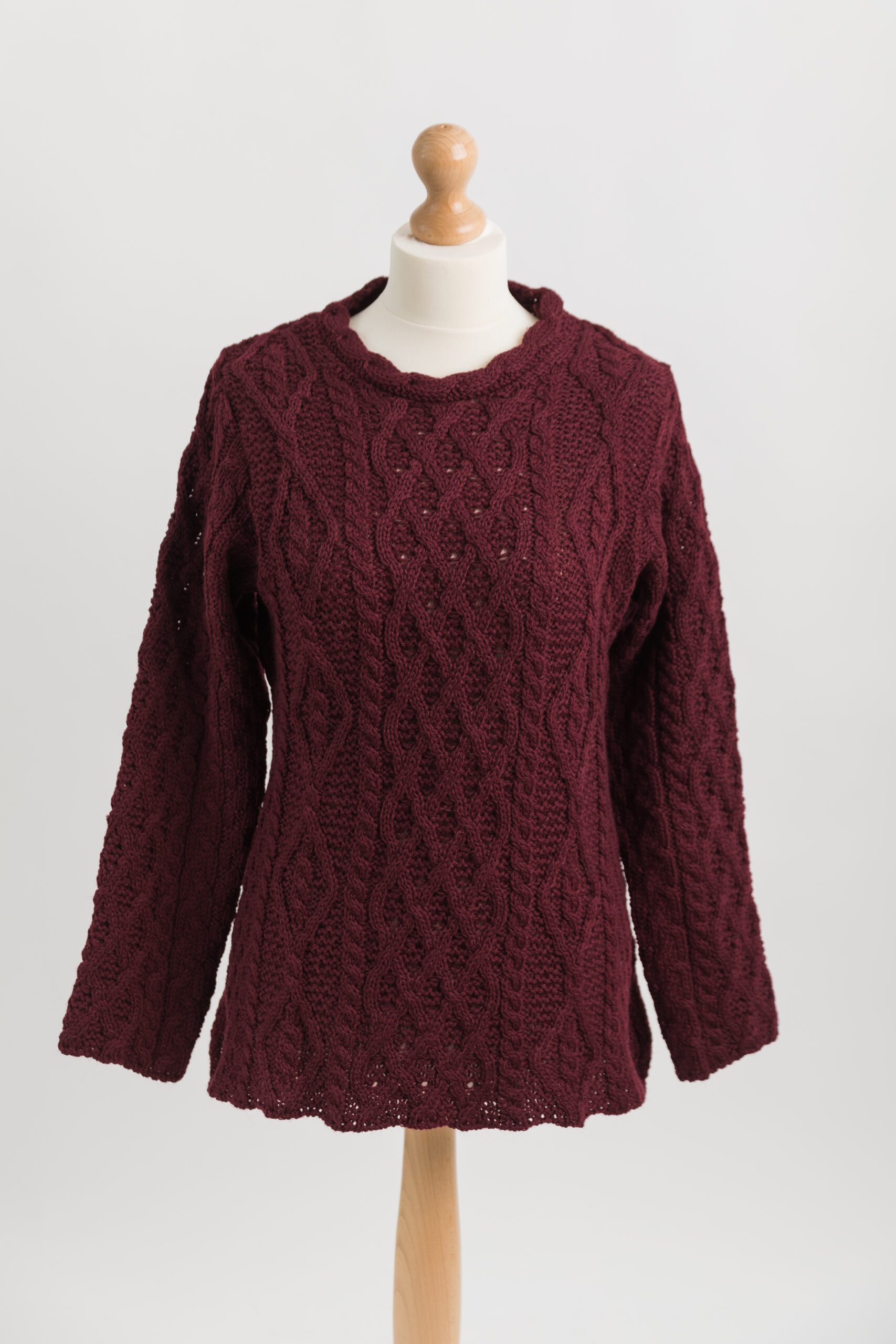 Diamond Knit Sweater Aran Islands Knitwear