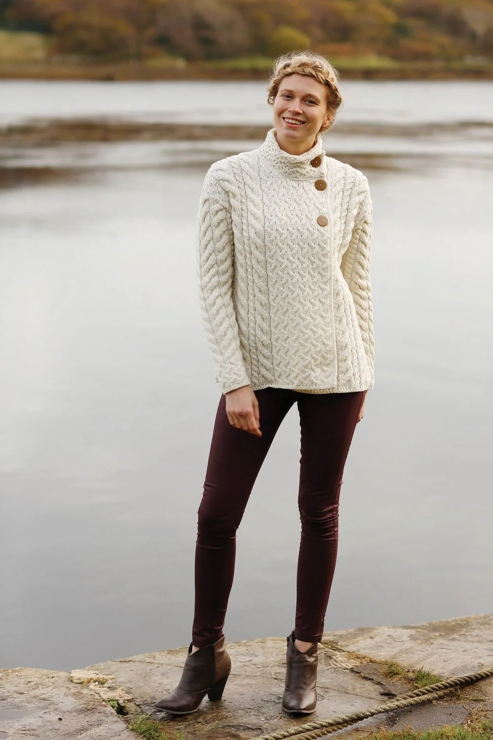 Supersoft Merino Aran Cardigan