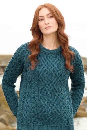 Cable Knit Crew Neck Sweater