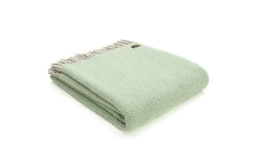 Herringbone Throw with Complimentary Fringe Detailing - Image 2