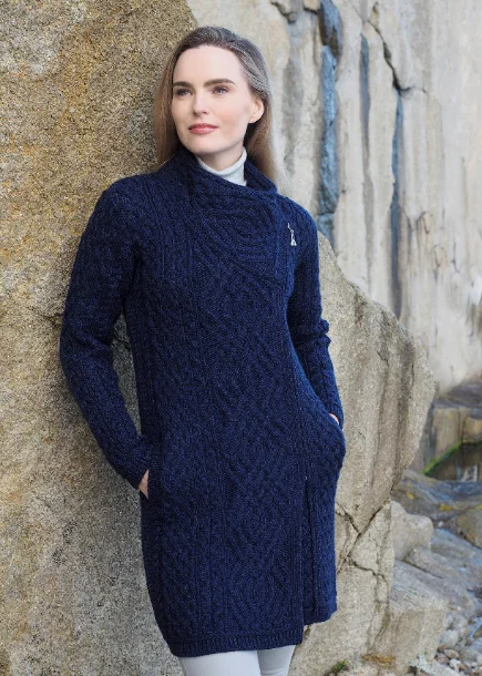 Long Celtic Cardigan with Side Zip - Image 4