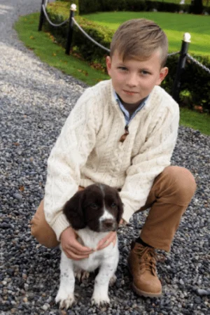 Aran Sweater with Half Zip