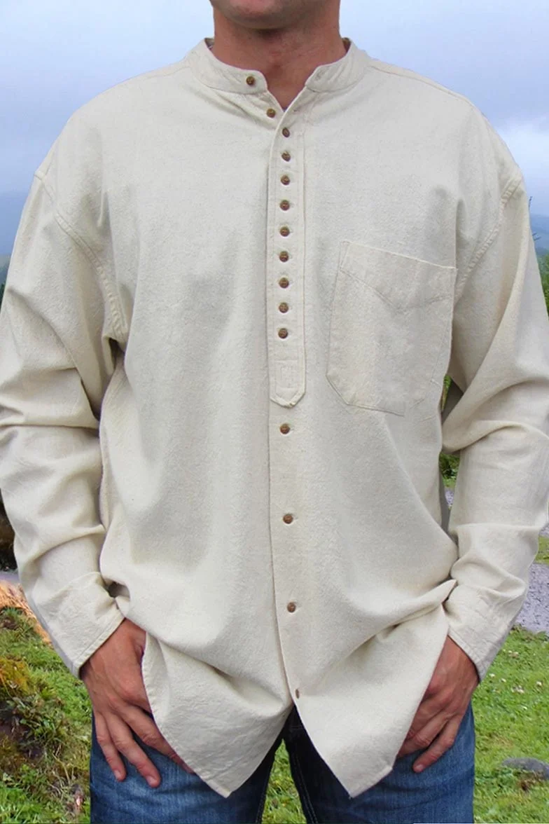 Linen and Cotton Grandfather Shirt