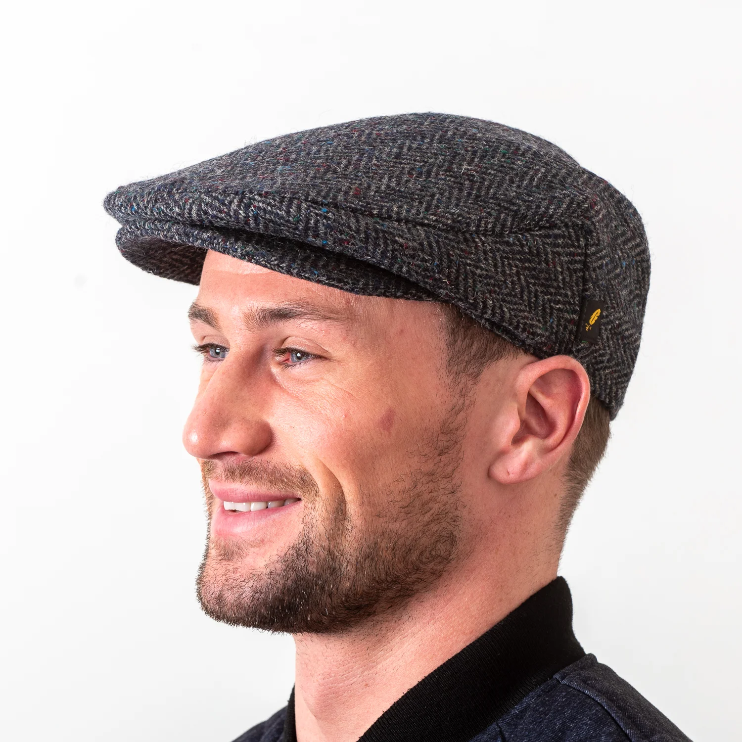 Donegal Tweed Flat Cap - Herringbone - Image 4