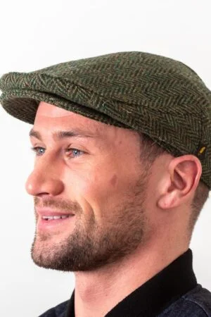 Donegal Tweed Flat Cap - Herringbone