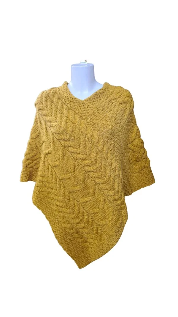 Supersoft Merino Aran Poncho - Image 6