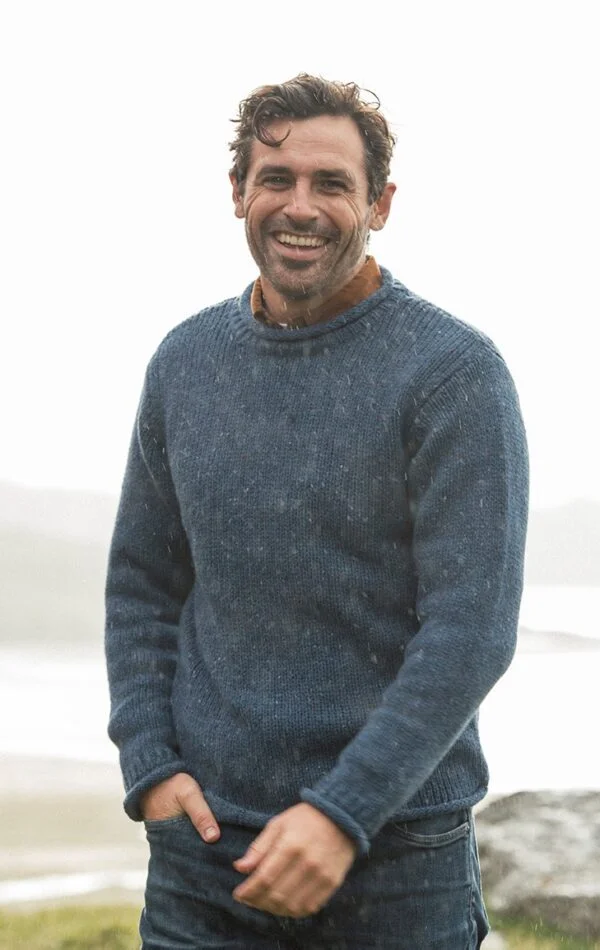 Irish Fisherman Sweater with Roll Neck - Image 4