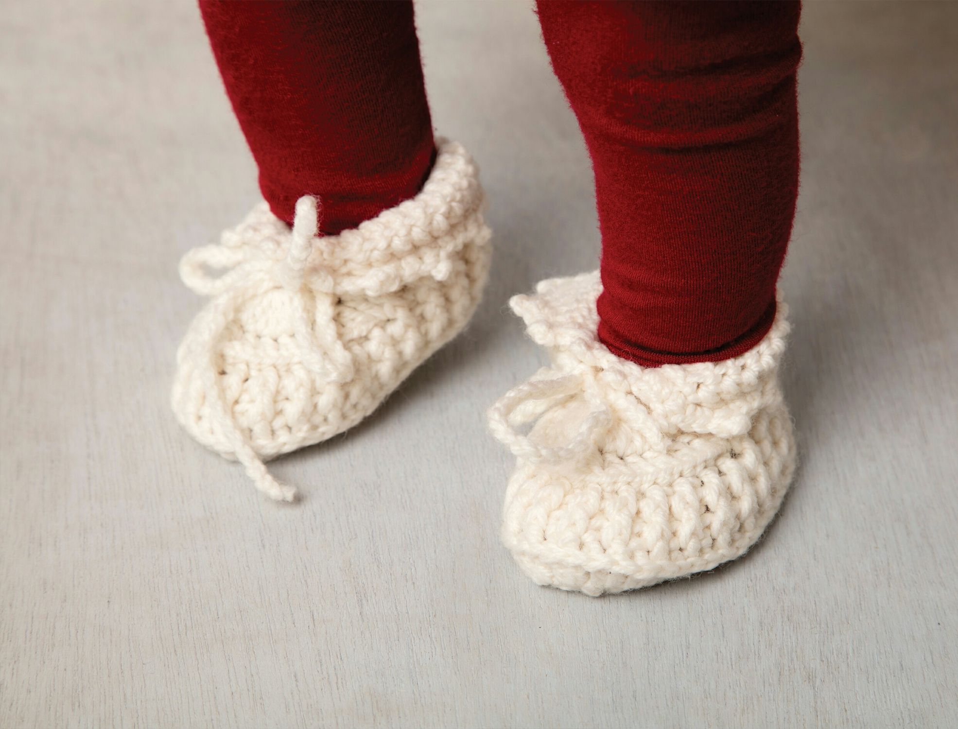 hand knitted booties