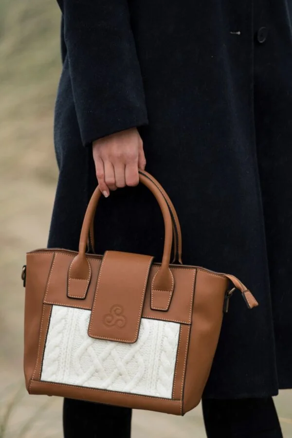 Knit Leather Medium Tote