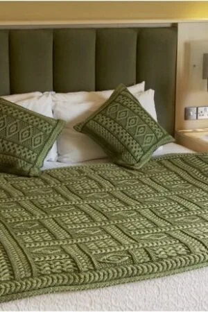 Two-Tone Knitted Throw