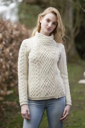 Celtic Cardigan with Side Zip