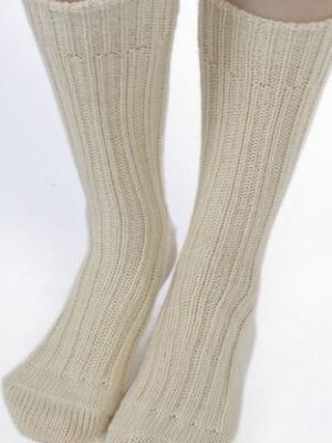 Natural Wool Socks - Natural, Medium UK 4-7 EU 37 - 41 US 5 1/2 - 8 1/2