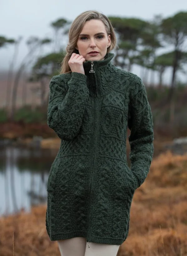 Beautiful Long Cardigan with Full Zip - Image 3