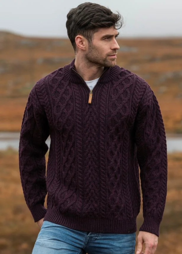 Donegal Sweater with Half Zip - Image 3